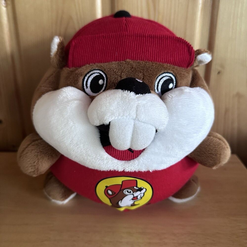 Buc-ee's Beaver Plush Round Stuffed Animal 7 Inch Red Cap Logo Mascot 2023